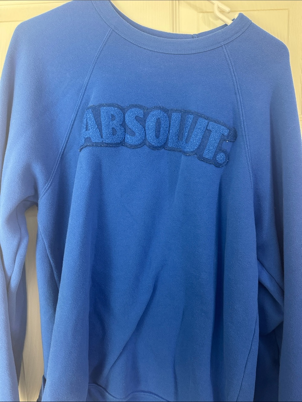 Bella Canvas Blue Crewneck Sweatshirt with 'ABSOLUT' Embroidered Logo